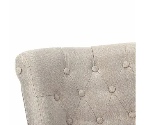 Atpūtas Krēsls, Franču Stils, Krēmkrāsas Audums Vidaxl