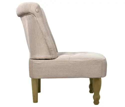 Franču Stila Atzveltnes Krēsli, 2 Gab., Krēmkrāsas Audums Vidaxl