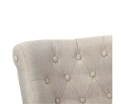 Franču Stila Atzveltnes Krēsli, 2 Gab., Krēmkrāsas Audums Vidaxl