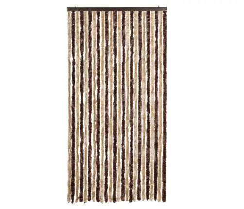 Kukaiņu Aizkars, 100X220 Cm, Bēšs Un Gaiši Brūns Šenils Vidaxl
