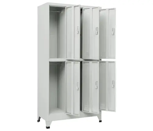 Persirengimo Spintelė, 6 Skyrių, Plieninė, 90X45X180 cm Pilka