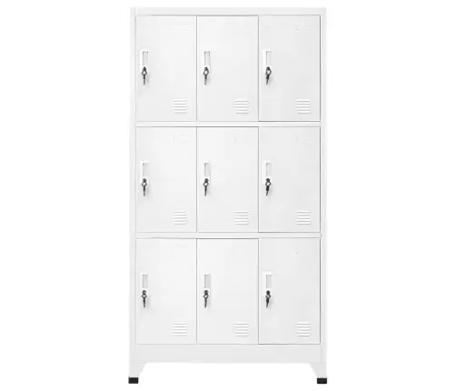 Ģērbtuvju Skapīši, 9 Nodalījumi, 90X45X180, Pelēks Tērauds  Vidaxl