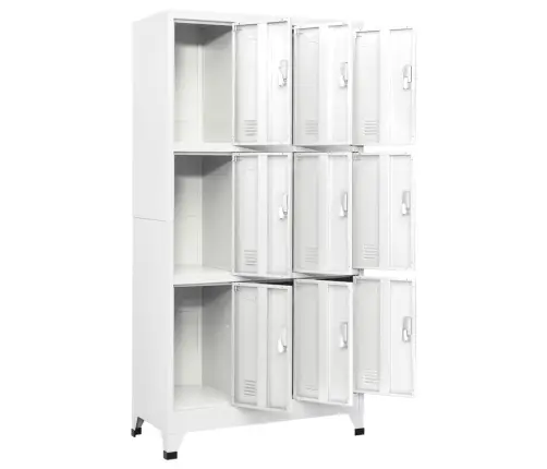 Ģērbtuvju Skapīši, 9 Nodalījumi, 90X45X180, Pelēks Tērauds  Vidaxl