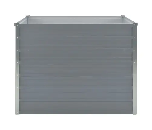 Puķu Kaste, 100X100X77 Cm, Pelēka, Cinkots Tērauds Vidaxl