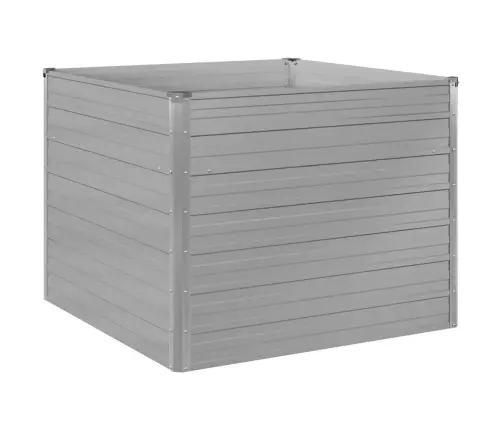 Puķu Kaste, 100X100X77 Cm, Pelēka, Cinkots Tērauds Vidaxl