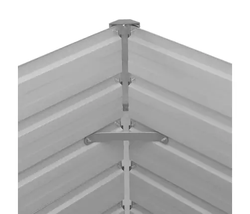 Puķu Kaste, 100X100X77 Cm, Pelēka, Cinkots Tērauds Vidaxl