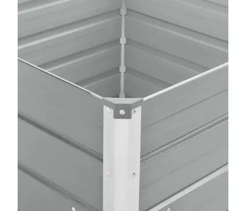 Puķu Kaste, 100X100X77 Cm, Pelēka, Cinkots Tērauds Vidaxl