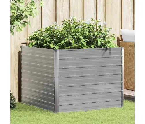 Puķu Kaste, 100X100X77 Cm, Pelēka, Cinkots Tērauds Vidaxl