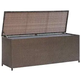 Dārza Uzglabāšanas Kaste, Brūna, 120X50X60 Cm, Pe Rotangpalma Vidaxl