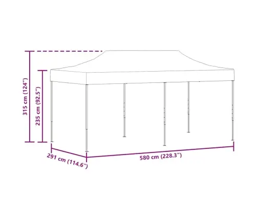 Kokkupandav Pop-Up Telk, 3 X 6 M, Sinine