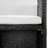 5-Daļīgs Dārza Mēbeļu Komplekts Ar Matračiem, Pe Pinums, Melns Vidaxl