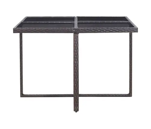 9-Daļīgs Dārza Mēbeļu Komplekts Ar Matračiem, Pe Pinums, Brūns Vidaxl