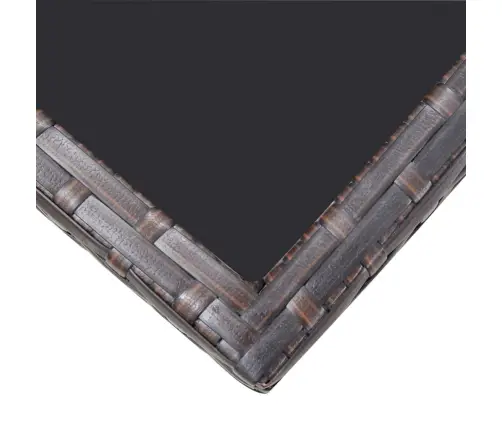 9-Daļīgs Dārza Mēbeļu Komplekts Ar Matračiem, Pe Pinums, Brūns Vidaxl