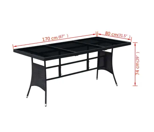 9-Daļīgs Dārza Mēbeļu Komplekts, Matrači, Melna Pe Rotangpalma Vidaxl