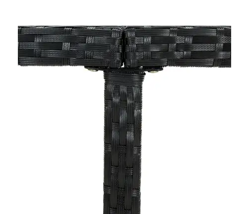 9-Daļīgs Dārza Mēbeļu Komplekts Ar Matračiem, Pe Pinums, Melns Vidaxl