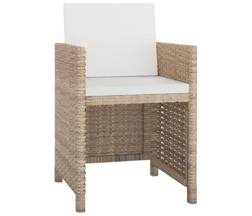 9-Osaline Aiamööblikomplekt Patjadega, Polürotang, Beež