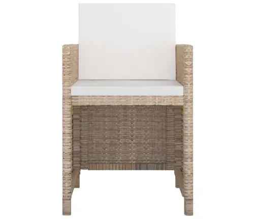 9-Osaline Aiamööblikomplekt Patjadega, Polürotang, Beež