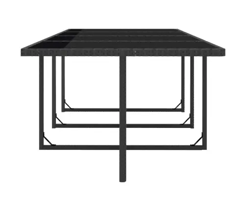 13-Daļīgs Dārza Mēbeļu Komplekts Ar Matračiem, Pe Pinums, Melns Vidaxl