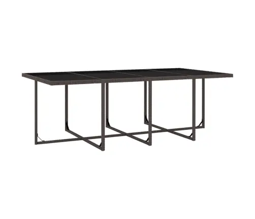 13-Daļīgs Dārza Mēbeļu Komplekts Ar Matračiem, Pe Pinums, Brūns Vidaxl