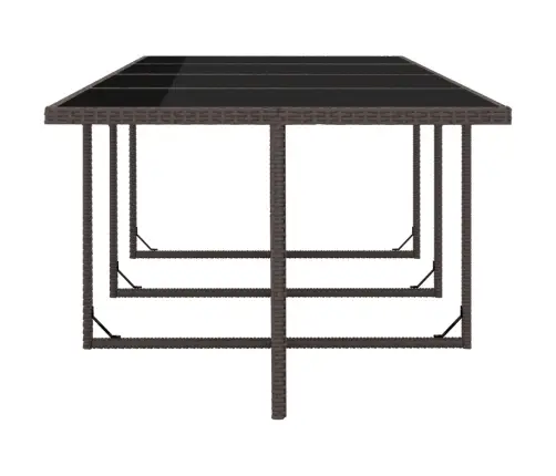 13-Daļīgs Dārza Mēbeļu Komplekts Ar Matračiem, Pe Pinums, Brūns Vidaxl