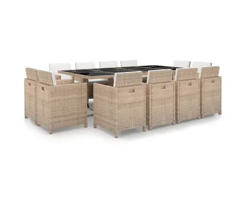 Lauko Valgomojo Baldų Kompl. Su Pagalv., 13D., Krem., Polirat.