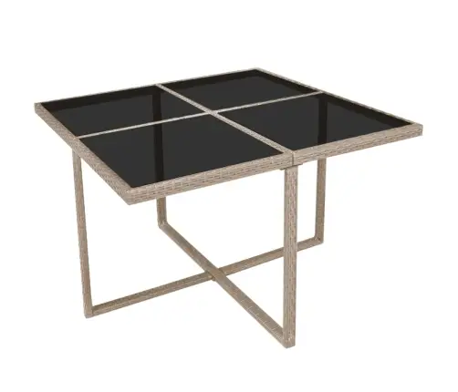 9-Daļīgs Dārza Mēbeļu Komplekts Ar Matračiem, Pe Pinums, Bēšs Vidaxl