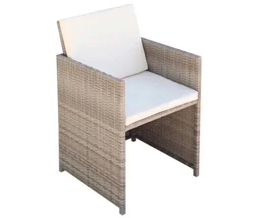 Dārza Krēsli, 2 Gb., Matrači Un Spilveni, Pe Rotangpalma, Bēši Vidaxl