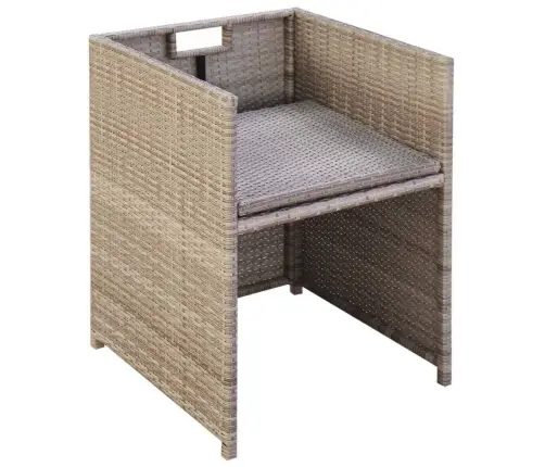 Dārza Krēsli, 2 Gb., Matrači Un Spilveni, Pe Rotangpalma, Bēši Vidaxl