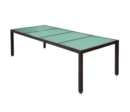 11-Daļīgs Dārza Mēbeļu Komplekts Ar Matračiem, Pe Pinums, Brūns Vidaxl