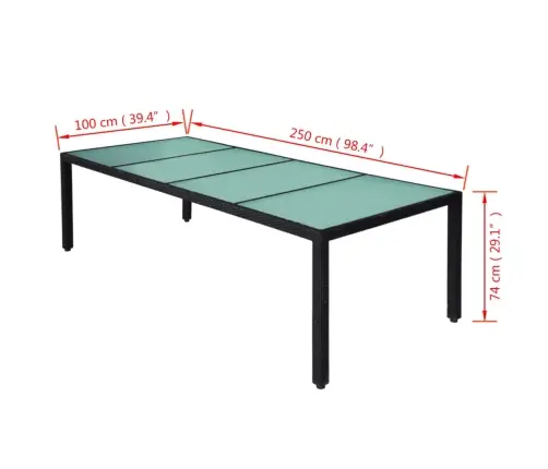 11-Daļīgs Dārza Mēbeļu Komplekts Ar Matračiem, Pe Pinums, Melns Vidaxl
