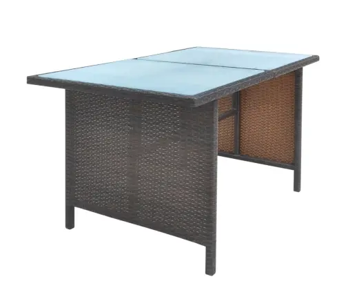 6-Daļīgs Dārza Mēbeļu Komplekts Ar Matračiem, Pe Pinums, Brūns Vidaxl