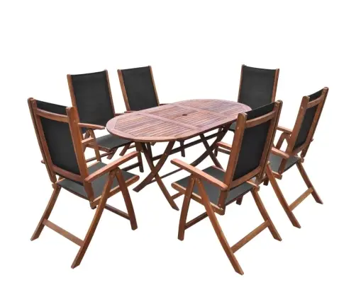 Lauko Valg. Baldų Kompl. Su Pag., 9D., Akac. Medienos Masyv.