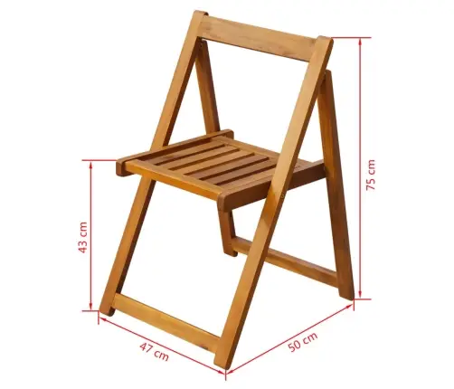 Sulankstomos Sodo Kėdės, 2 Vnt., Akacijos Mediena