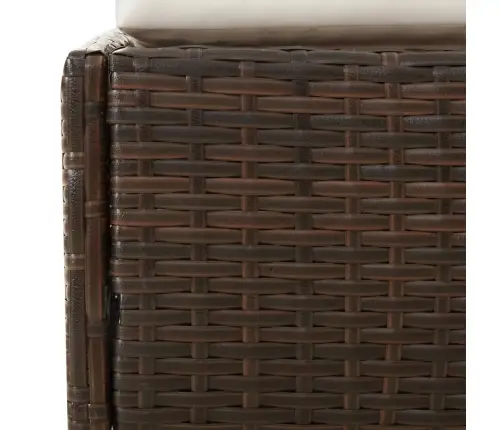 Dārza Gulta, Brūna, 110X200 Cm, Pe Rotangpalma Vidaxl