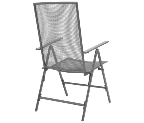 Sudedamos Sodo Kėdės, 2 Vnt, Plienas, Pilkos