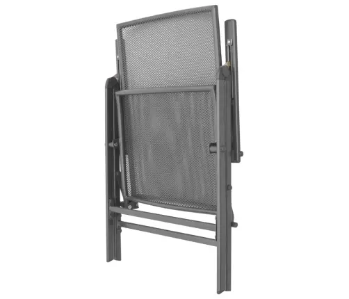 Sudedamos Sodo Kėdės, 2 Vnt, Plienas, Pilkos