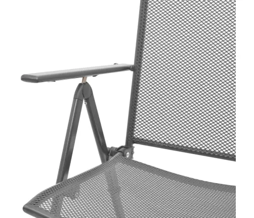 Sudedamos Sodo Kėdės, 2 Vnt, Plienas, Pilkos