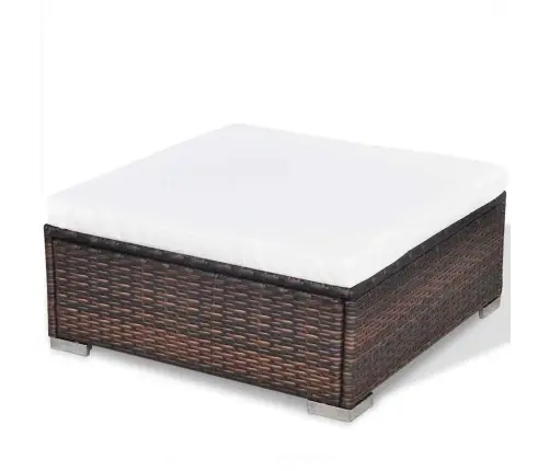 Sodo Komplektas Su Pagalvėlėmis, 6 Dalių, Rudas, Poliratanas