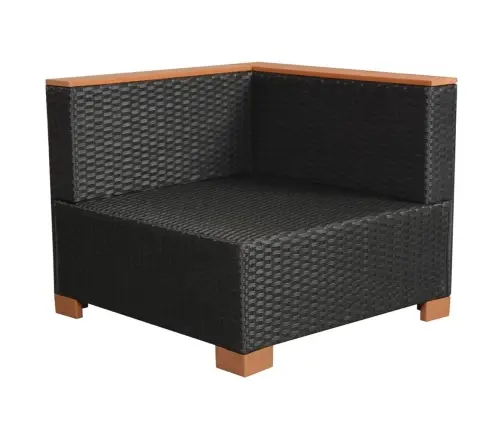 Sodo Poilsio Baldų Komplektas Su Pag., 10D., Juod. Sp., Polir.