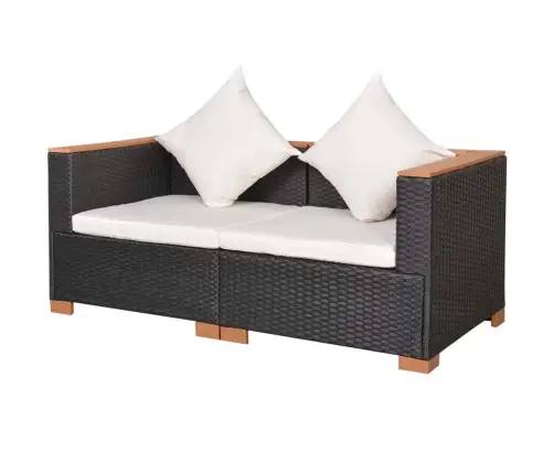 Dārza Dīvāns, Pe Rotangpalma, Melns Vidaxl