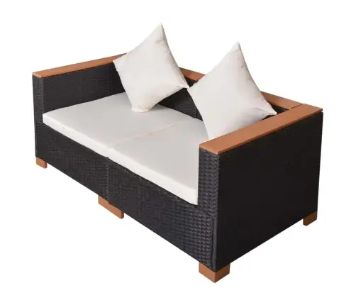 Dārza Dīvāns, Pe Rotangpalma, Melns Vidaxl