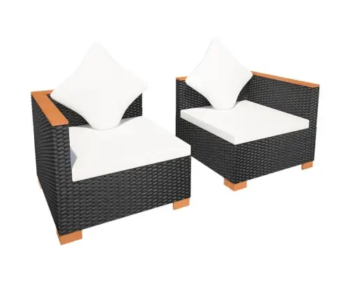 Dārza Dīvāns, Pe Rotangpalma, Melns Vidaxl