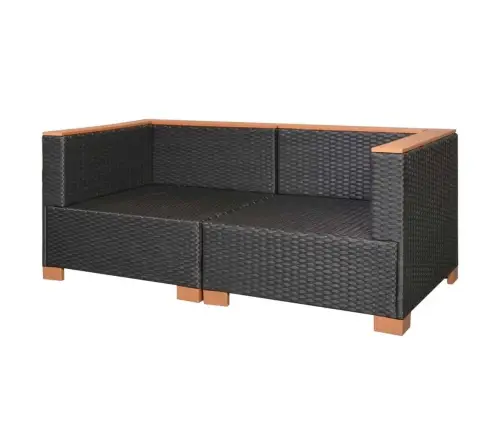 Dārza Dīvāns, Pe Rotangpalma, Melns Vidaxl