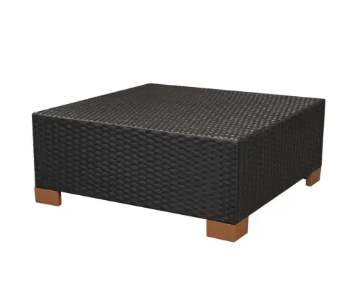 6-Daļīgs Dārza Atpūtas Mēbeļu Komplekts Ar Matračiem, Pe, Melns Vidaxl