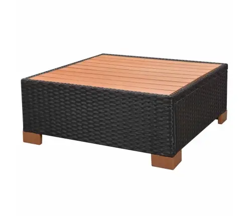 8-Daļīgs Dārza Atpūtas Mēbeļu Komplekts Ar Matračiem, Pe, Melns Vidaxl