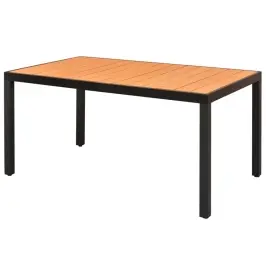 Sodo Stalas, Rudas, 150X90X74cm Aliuminis Ir Wpc