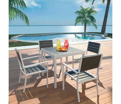 Mēbeļu Komplekts 5 Pcs Melns Un Balts Vidaxl