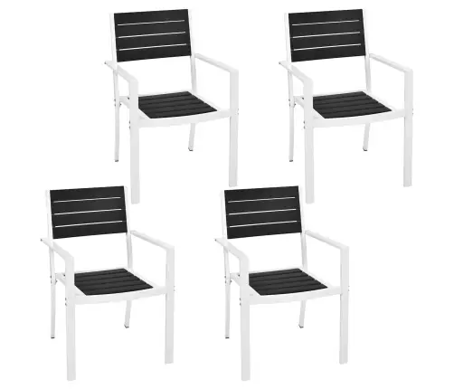 Mēbeļu Komplekts 5 Pcs Melns Un Balts Vidaxl