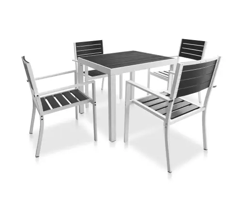 Mēbeļu Komplekts 5 Pcs Melns Un Balts Vidaxl