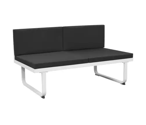 5-Osaline Aiamööblikomplekt, Textilene, Alumiinium, Must